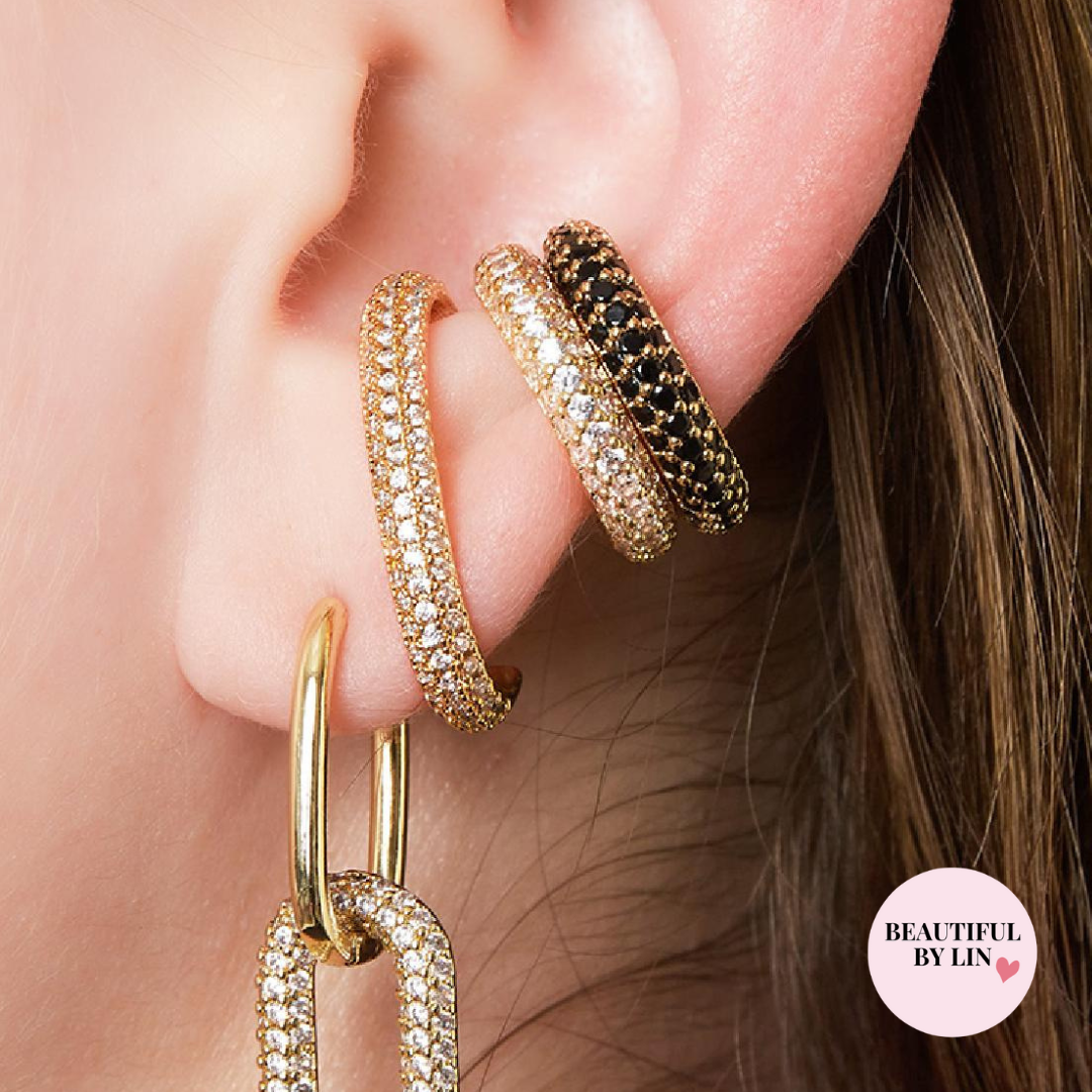 Ear Cuff zwart goud