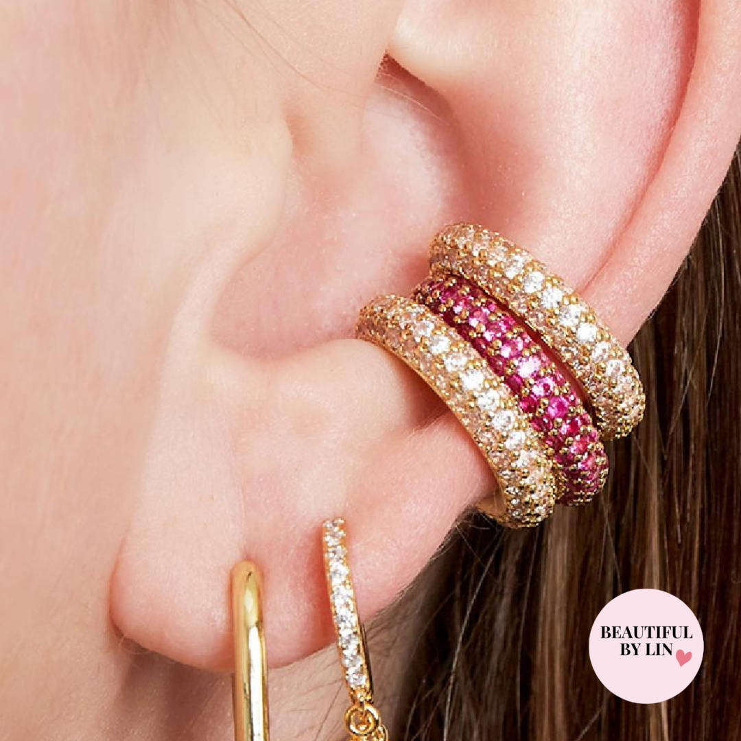 Ear Cuff roze goud