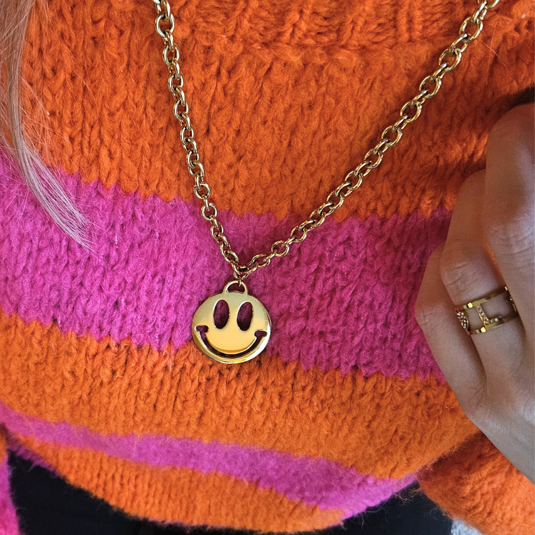 Lange ketting met smiley