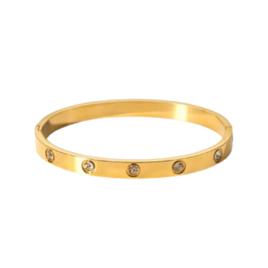 Gouden armband met steentjes