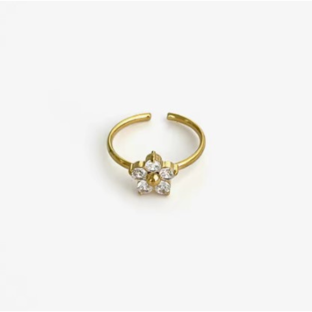 Gouden ring bloem