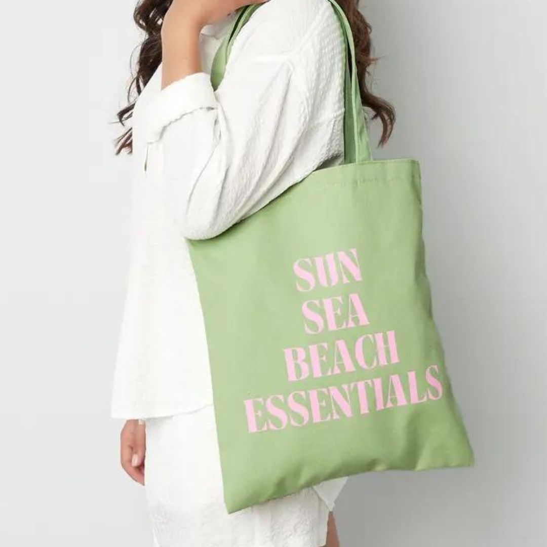 Canvas shopper sun sea beach