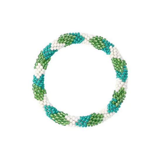 Kralenarmbandje groen - blauw