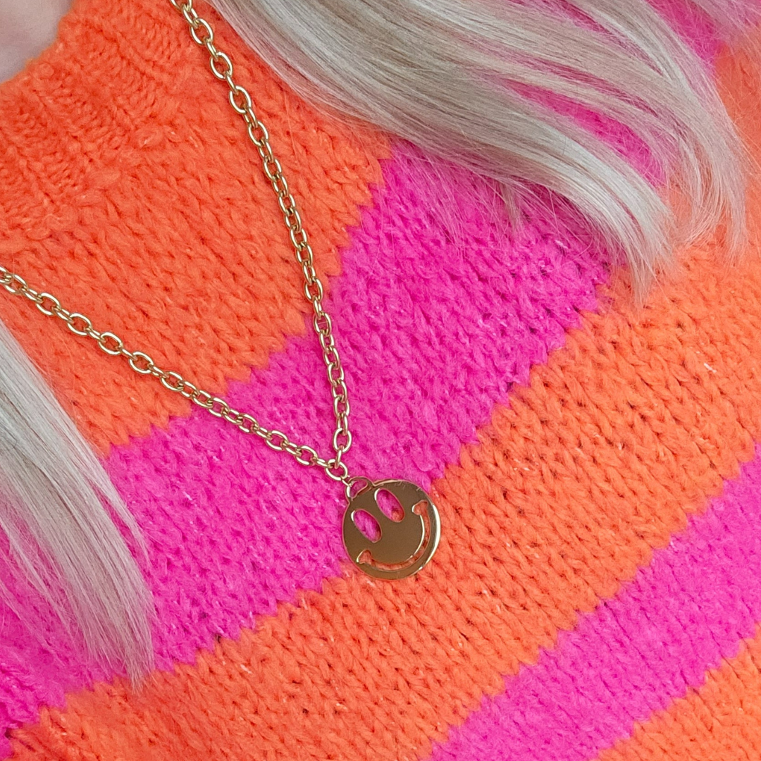 Lange ketting met smiley