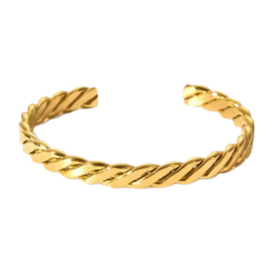 Gedraaide gouden armband