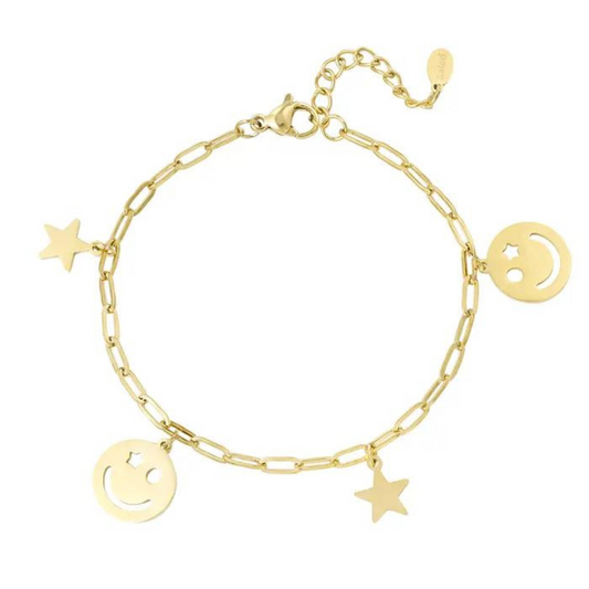 Smiley ster armband