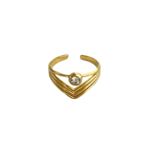 Gouden ring strass