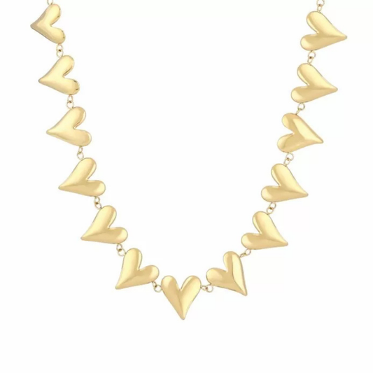 Statement ketting hartjes